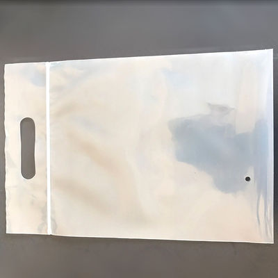 polyethylene plastic clear logo printed die cut handle tote  ziplock garments underwear packing bags with air hole